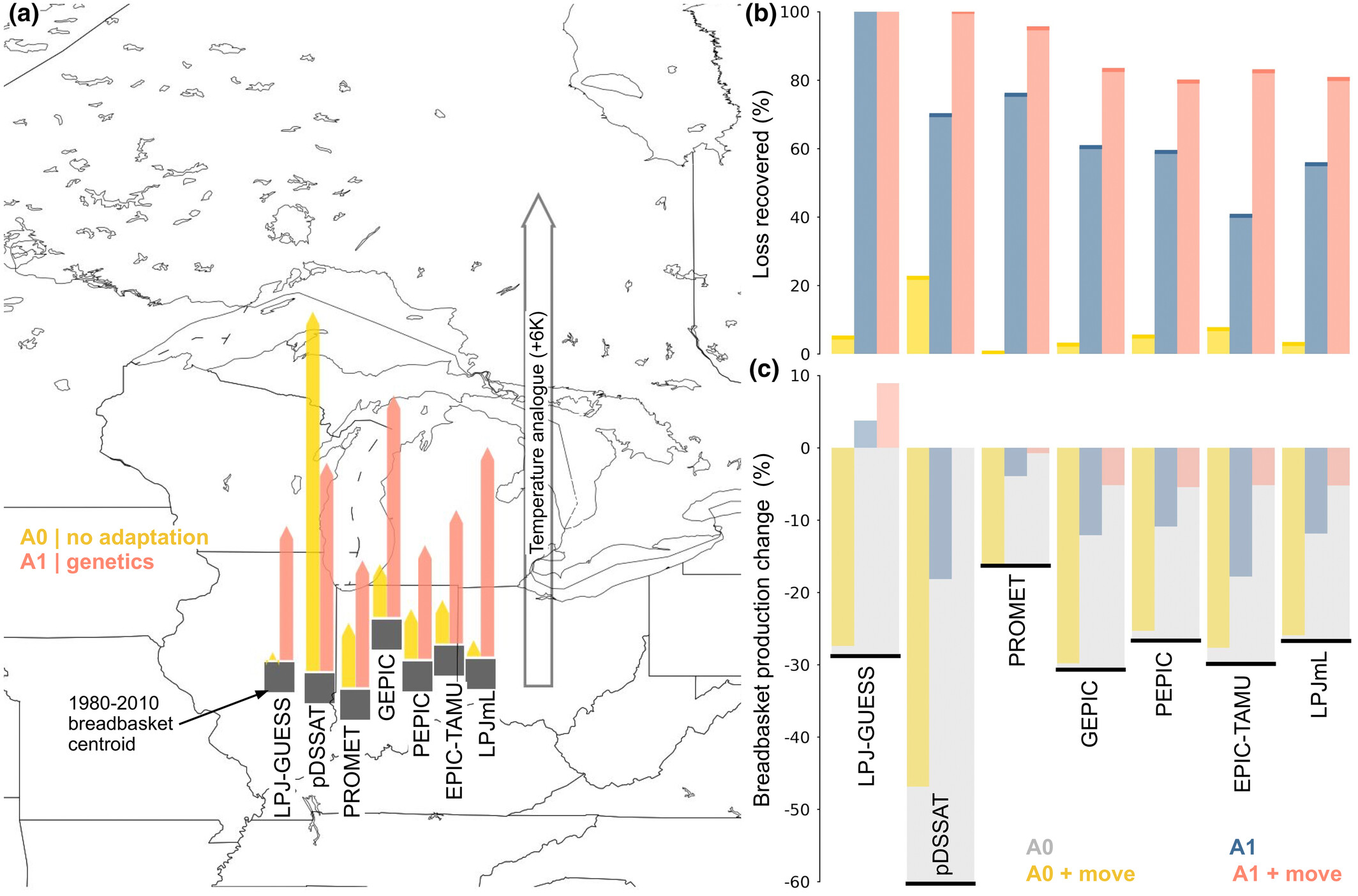 Adaptation to climate change and limits in food production systems: Physics, the chemistry of biology, and human behavior